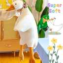 Goose Stuffed Animal 20 Inch Plush Toy, 1.4 lbs Cute Duck Stuffed Animal, Plush Soft Plushies Pillow Doll Toys, Gift for Anxiety Kids and Friends, White