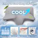 Cervical Pillow for Neck Pain Relief, Cooling Contour Memory Foam Pillows Support Odorless Ergonomic Neck Pillow Adjustable Orthopedic Bed Pillow for Side Back Stomach Sleeper with Pillowcase,fmd