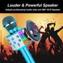 Bluetooth Karaoke Microphone Wireless: Professional Cordless Karaoke Mic for Kids Adult Singing