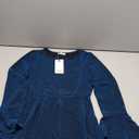 Youtalia Womens Dressy Tops Bell Sleeve Sparkly Peplum Formal Blouses Elegant Evening Shirts
 Size M