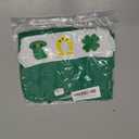 Toddler Girl St Patrick's Day Outfit Embroidery Ruffle Flutter Sleeve Tunic Dress Top Dot Ruffle Pants 2Pcs Clothes (Green), 6-12M