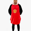 Manchester United Oversized Wearable Fleece Blanket, Super Warm and Cosy Premium Sherpa Lined, Manchester United Design