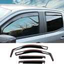 Visor Rain Guards Compatible with 2023-2026 Chevrolet Colorado 4PCS Front and Rear in-Channel Window Visors Wind Deflectors Weather Shield for 2025 Chevy Colorado Accessories