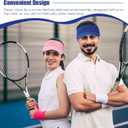 24 Pcs Visor Bulk for Women Sun Hat Visors Hats Sports UV Protection Visor Hat for Men Tennis Baseball Golf Caps Bulk (Blue)