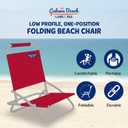Cabana Beach Folding Beach Chair, 1 Position Lightweight and Portable Foldable Outdoor Camping Chair