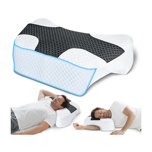 SAHEYER Side Sleeper Pillow with Arm Hole, Upgrad Shoulder Relief System for Neck Pain, MultiAngle Memory Foam Rotator Cuff Pillow for Adults Side, Back and Stomach Sleeper PressureFree Sleep, Black