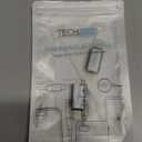 TechMatte Female USB C to Male Lightning Adapter 2 Pack 2.2A Charging Data Transfer, Compatible with iPhone 14, 13, 12, 11 Xs iPad iPod AirPods, Not for Audio Headphones/OTG Firewire AntiLost, Grey