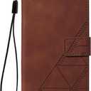 Flip Case for Samsung A06 Faux Leather Wallet Holster with Cards Holder Kickstand Magnetic Closure Shockproof Folio Protect Cover for Samsung Galaxy A06. Brown YBS