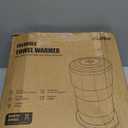 Foldable Towel Warmer for Bathroom, 21L Large Capacity Hot Towel Warmer - Fits 2 Oversized Towels, Blankets, Bathrobes, Spa-Like Towel Heater with 4 Timers, Auto Shut Off and Ambient Lighting (White)