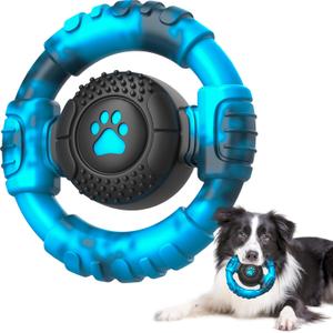 Pamlulu Tough Dog Toys for Aggressive Chewers, Indestructible Dog Toy for Large Dogs, Nylon Chew Toys for Medium Large Breed, Interactive Dog Toys to Keep Them Busy, Dog Birthday