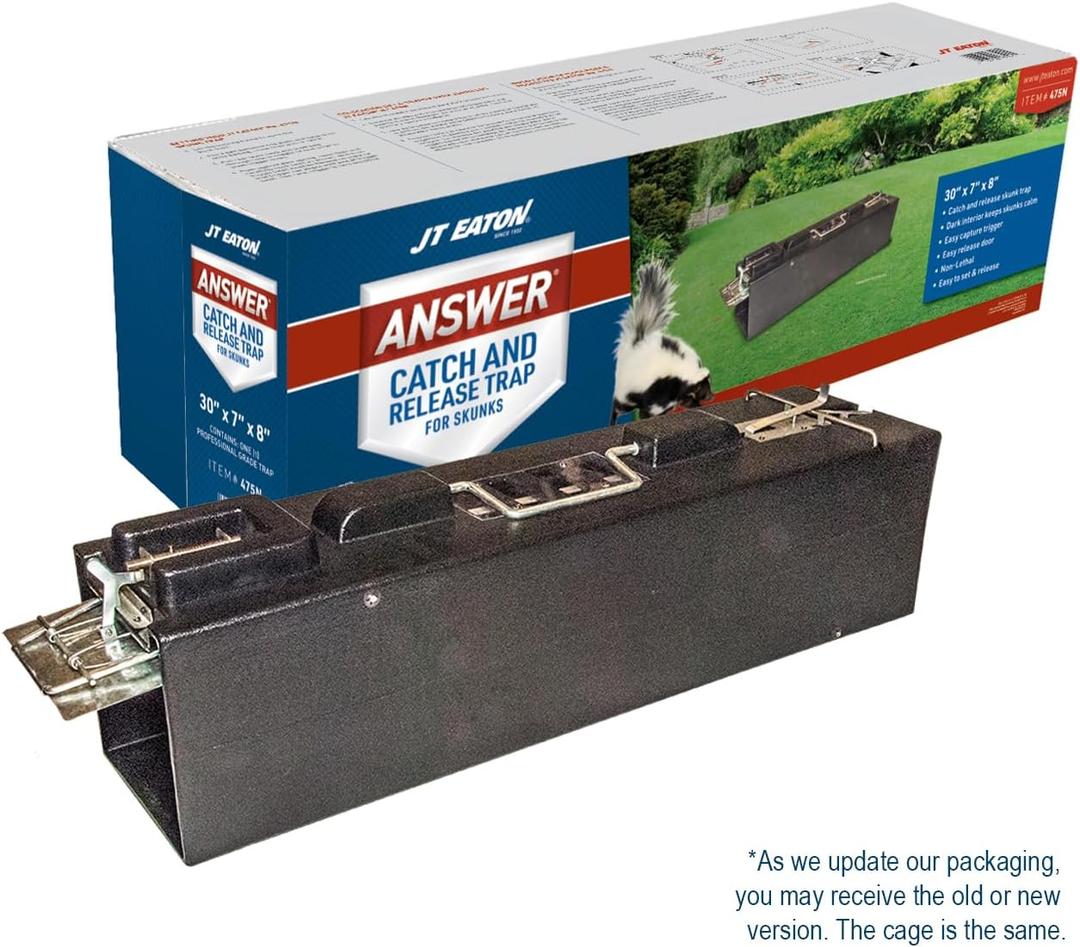 Answer Live Catch and Release Skunk Trap  Humane, Durable Skunk Cage Trap  Easy to Use and Secure for Safe Removal