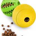 Dog Puzzle Toy 2 Pack, HIPPIH Interactive Dog Toys for Treat Dispensing, Durable Puppy Toys for Teething Small Dogs, Dog Treat Ball for Teeth / Slow Feeder/ IQ Training/ Playing (Green+Yellow)