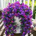 Faux Bougainvillea Artificial Flowers Plants for Outdoors Outside Decor, 2pcs Fake Flowers Silk Long Trailing Vines UV Resistant Realistic Faux Flowers for Front Door Porch Planter Balcony Yard, Mix