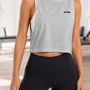 SOFIA'S CHOICE Sleeveless Crop Tank Tops for Women Summer Loose Open Side Workout Athletic Top Grey Small (Gray, XL)