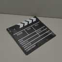 Movie Film Clapboard Hollywood Wooden-Clapper Board Directors Photography Studio Video TV Clapper Board with Erasable Pen Movie Theater Props DecorBlack Clap Board 10.5 X 11.7 inches (Black)