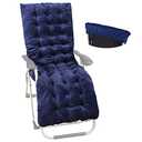 REDCAMP Extra Large Zero Gravity Chair Cushion for Patio Furniture, Thicker Soft Comfortable Velvet Lounge Chair Cushion Pad for Outside Outdoor Indoor Home Office, Blue 65"x21"