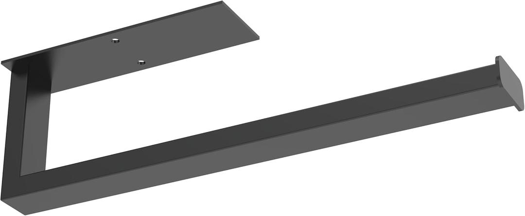 Paper Towel Holder, Black Paper Towel Holder Under Cabinet Wall Mount or Self Adhesive Paper Towel Bar, Hanging Paper Towel Rack for Kitchen and Bathroom, SUS304 Stainless Steel