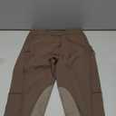 SANTINY Girls Horse Riding Pants with Zipper Pockets Kids Stretchy Equestrian Breeches Knee-Patch Youth Schooling Tights (Small, Brown)