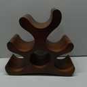 Countertop Wine Rack - 6 Bottle Wooden Wine Rack - Freestanding Wine Bottle Holder Stand - Wine Storage Rack for Cabinet Pantry Bar Kitchen