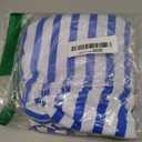 White and Blue Striped Strapless Tie Back One Piece Swim Suit Shein, S