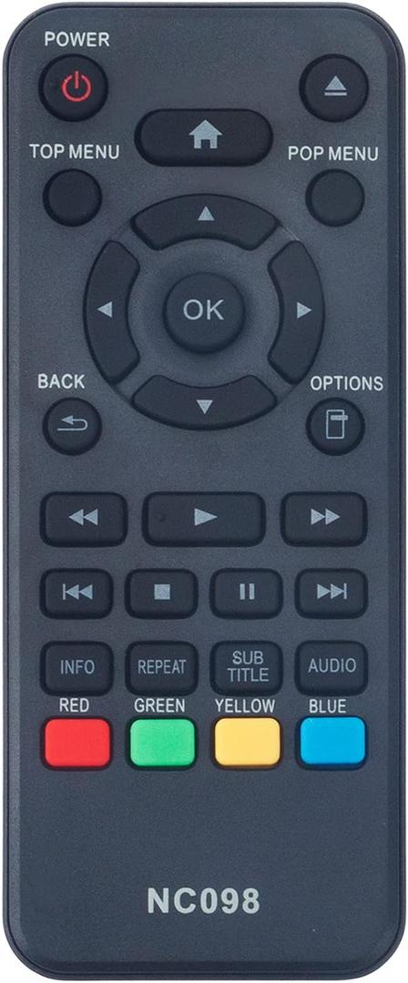 NC098 NC098UL Replacement Remote Control Applicable for Philips Blu-ray DVD Player BDP1502/F7 BDP1502F7 BDP1502 F7