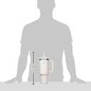 STANLEY Quencher H2.0 Tumbler with Handle and Straw 40 oz Flowstate 3-Position Lid Cup Holder Compatible for Travel Insulated Stainless Steel Cup BPA-Free Rose Quartz 2.0