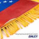 Anley 4 X 6 Inch Venezuela Fringy Window Hanging Flag - Mini Flag Banner & Car Rearview Mirror Dcor - Fringed & Double Sided - Venezuelan Hanging Flag with Suction Cup