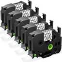 Labelife Label Maker Tape 18mm Clear TZe-141 Compatible with Brother P Touch TZe TZ Tape 18mm 0.7 Laminated Clear TZe141 TZ-141 3/4 Inch Label for Ptouch PTD600 PTD400AD PT1880, 5-Pack (Black on Clear)