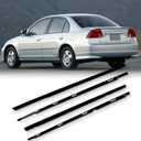OCPTY Weatherstrip Window Seal fit for Honda for Civic 4 Door 2001-2005 | Car Outer Door Window Molding Trim|4PCS Black|72410-S5A-003,72450-S5A-003,72910-S5A-003,72950-S5A-003