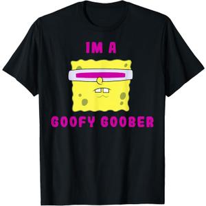 Spongebob Squarepants I'm A Goofy Goober Portrait Funny T-Shirt Tee, S