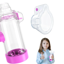 Soft Silicone Inhaler Spacers for Adults and Kids - Fun and Colorful Nessi OTC Spacer (Kids-Purple)