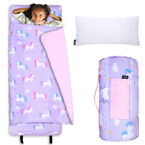 Wildkin Kids Original Nap Mat – Cozy Kids Sleep Mat with Pillow, ideal for School & Travel unicorn