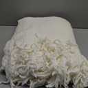 inhand Throw Blanket for Couch Bed,Chunky Chenille Woven Soft Blankets with Tassels,Cozy Boho Farmhouse Fall Winter Decor,Warm for Women,50"x60",Medium Thick-Off White