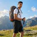 Men's 9" Hiking Cargo Shorts Quick Dry Stretch for Outdoor Work Golf Black (Black, XXL)