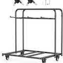 VEVOR Folding Chair Rack, 400 LBS Capacity, Heavy-Duty Chair Cart for 5 Tables+14 Chairs, Chair Storage Dolly Chair Holder w/Swivel Casters and Locking Wheels,for Party Event,Hotel, Matte Black