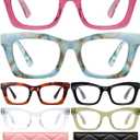 CCVOO 1.75 Stylish Reading Glasses for Women, Stylish Eyeglasses, Blue Light Readers for Women, Cheaters, (A8 Glow Theory)