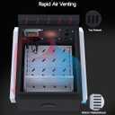 Outdoor Electrical Box with Thermostat and Fan, Precise Temperature Control 0.1F, IP65 Water Resistant Rating, Galvanized Steel, Aluminum Rear Beam(17.7"x13.4"x9.0")