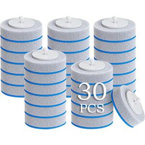 MAPALL 30 Count Disposable Toilet Brush Refills, Toilet Refill Pads, Disposable Toilet Wand Refills, Toilet Brush Heads for Bathroom Cleaning
