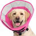 Soft Dog Cone, Adjustable Dog Cone Collar Alternative for Large Dogs, Comfy Pet Cones for Dogs to Stop Licking, Protective E-Collar After Surgery for Wound Healing, Pink XL