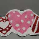 Valentine's Day Bathroom Rug Love Heart Shape Door Mat Cute Valentines Shower Mat Valentine Day Decoration Non Slip Washable Bath Rug for Valentines