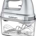 Cuisinart Power Advantage PLUS 9-Speed Hand Mixer, 220W-Motor Hand Blender Electric Mixer with 9 Speed Settings, XL Dishwasher-Safe Beaters, 3 Low Mixing Speeds, Storage Case, HM-90BCS, Brushed Chrome