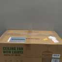 Moooni 52 Inch Modern Reversible Chandelier Fan with Lights and Remote, Elegant Crystal Fandelier Ceiling Light KIt for Bedroom Dining Room Silver (Chrome)