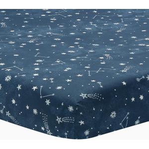 Lambs & Ivy Sky Rocket Blue Stars/Galaxy/Space 100% Cotton Fitted Crib Sheet Lambs & Ivy Sky Rocket Blue Stars/Galaxy/Space 100% Cotton Fitted Crib Sheet