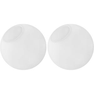 KoKo&Yukina 6 Inch 2 Pack Milk White Glass Globes Shade Frosted Replacement Glass Shades - 2.67" Fitter Opening - Lighting Fixture Replacement