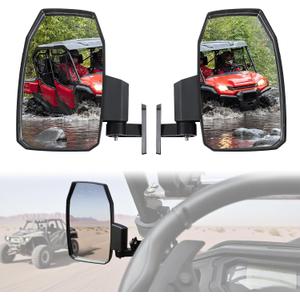 Adjustable Side Rearview Mirrors for Honda Pioneer 1000, UTV Foldable Side Mirror High-definition Rear View Mirror with Bracket for Honda Pioneer 1000-3 1000-5 1000-6 2016-2025 Accessories