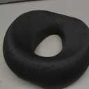 Memory Foam Donut Pillow Hemorrhoid Pillow for Office Chair Car Home Breathable Nonslip Supportive Seat Donut for Coccyx Sciatica Fleece Fabric 42X37.5X9.5Cm (Deep Gray)