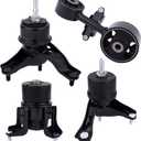 Engine Motor and Transmission Mount Set of 4 - Compatible with Toyota Camry Motor Mounts 2002-2006 2.4L Automatic Trans - Replaces A4203, A4211, A4204, A4207 - Front, Right, Rear, Upper