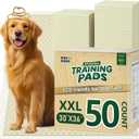 Puppy Pads 50 Count 30"x36" Pee Pads for Dogs Deodorizing Leakproof Quick Drying Dog Pee Pads Super Absorbent Disposable Bamboo Training Pads with Adhesive Tabs