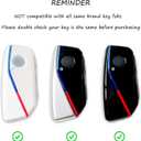 Jayanes Genuine Leather Key Fob Cover Compatible with BMW 2023 2024 2025 New 7 Series 740i 760i X1 X7 XM IX I7 2024 2025 X5 X6, Key Fob Case with Keychain & Lanyard for BMW Key Fob (4 Buttons, Black)