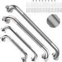 Brushed Nickel Grab Bar 4-Pack, Anti-Slip Bathroom Safety Rail
